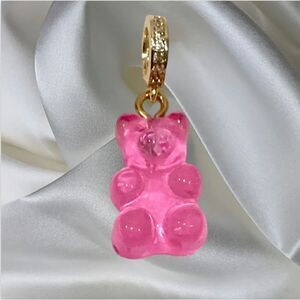 NOSTALGIC GUMMY BEAR CHARM PENDANT CUBIC ZIRCON 18K GOLD PLATED